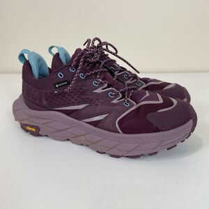 Hoka Anacapa Low GTX Shoes Womens Size 8.5 B Elderberry Gore-Tex Vibram Trail